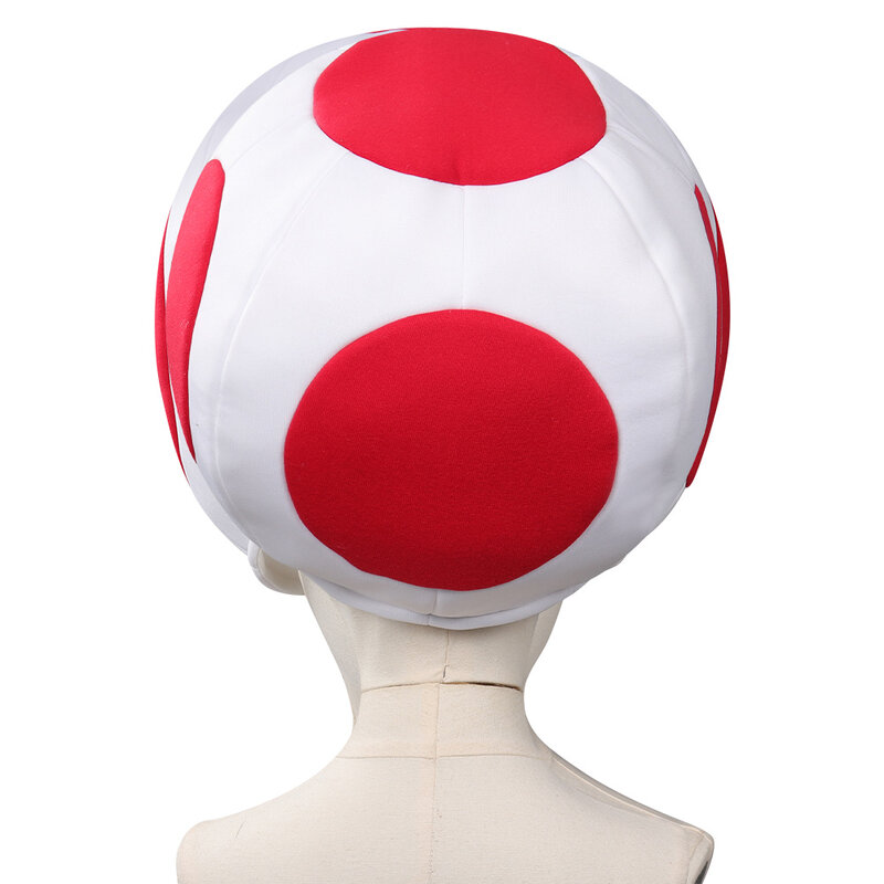 เด็กคางคก Kinopio หมวก Cosplay อะนิเมะเกม Bros 2 Roleplay Red Dot เห็ดหัวหมวกเครื่องแต่งกายแฟนซีชุด