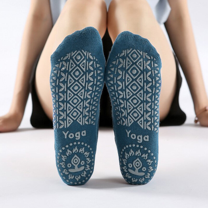 Yoga Socks for Women Anti-Slippery Bandage Breathable Pilates Ballet Dance Socks Half Toes Socks