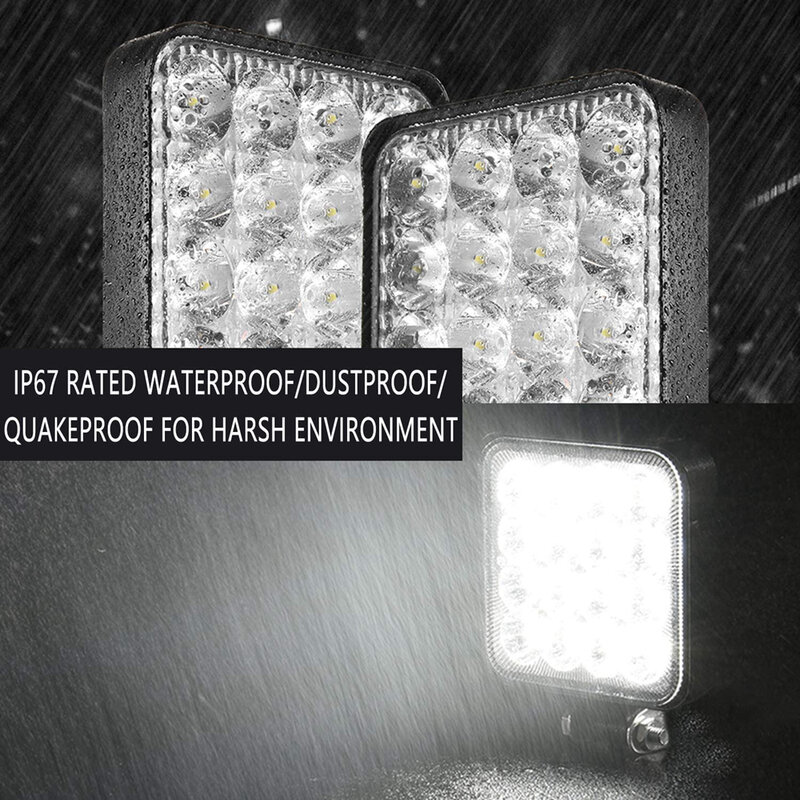 Nlpearl-LED車のヘッドライト,作業灯,ブレーキライト,42w 48w,トラック用,ボート,v,atv,12v,24v