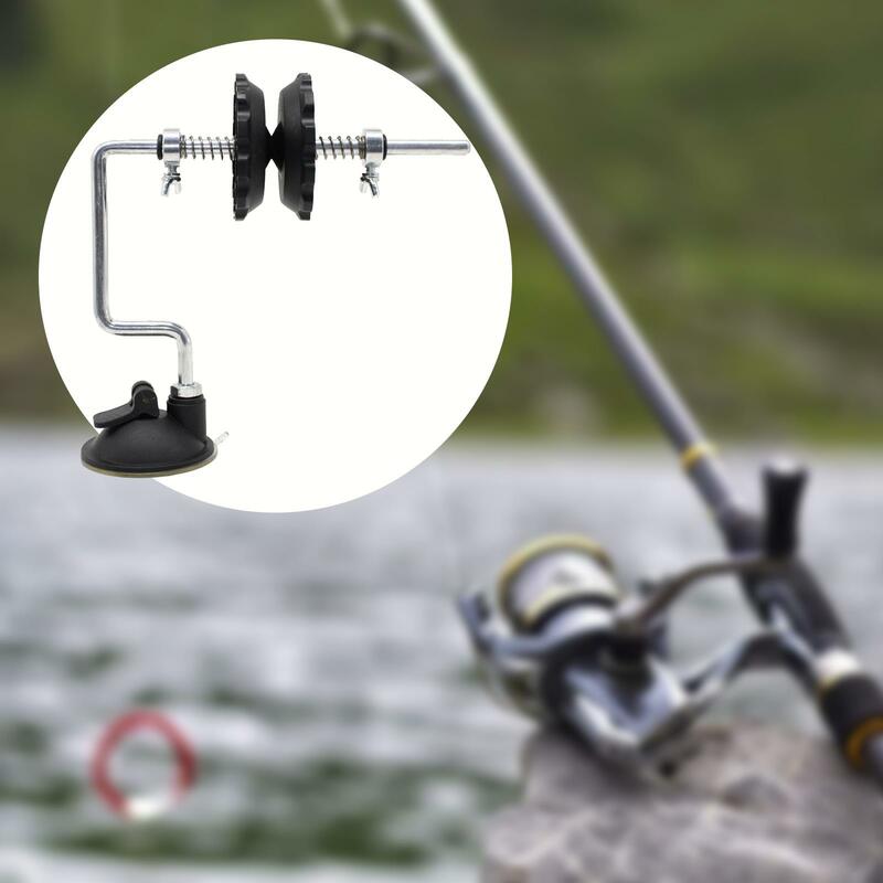 Bobine de ligne de pêche avec ventouse, porte-moulinet robuste pour la pêche en plein air