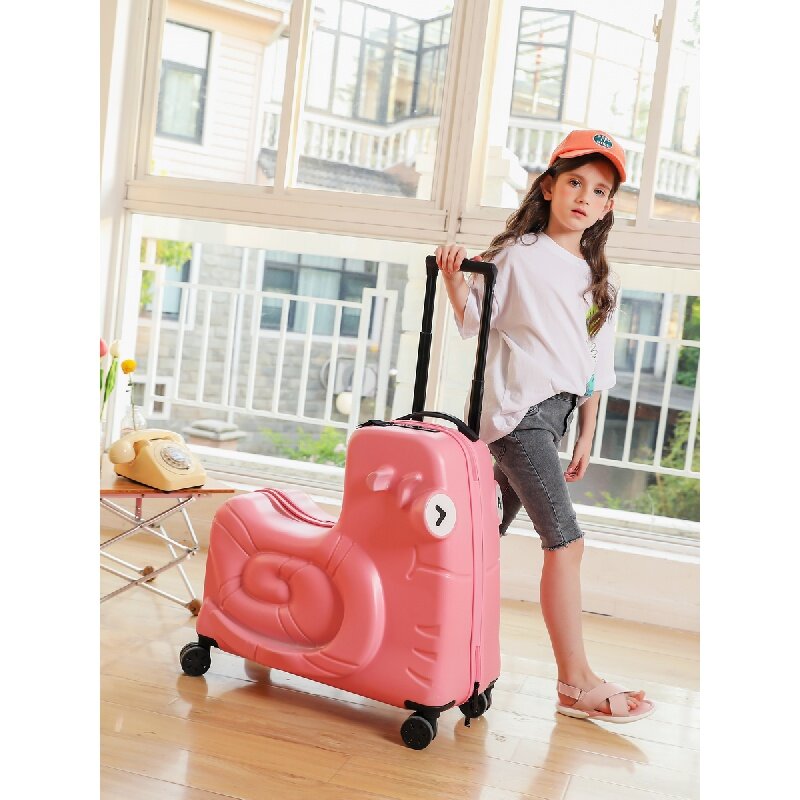 JPXB-Valise d'équitation à roulettes pour enfants, bagages de dessin animé, 24 pouces, valises de voyage pour bébé, offres à roulettes