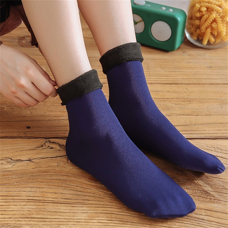 1 Pair Women Thick and Fleece Socks Self-heating Socks Snow Socks Cold Insulation Socks Children Leg Warmers Winter Socks