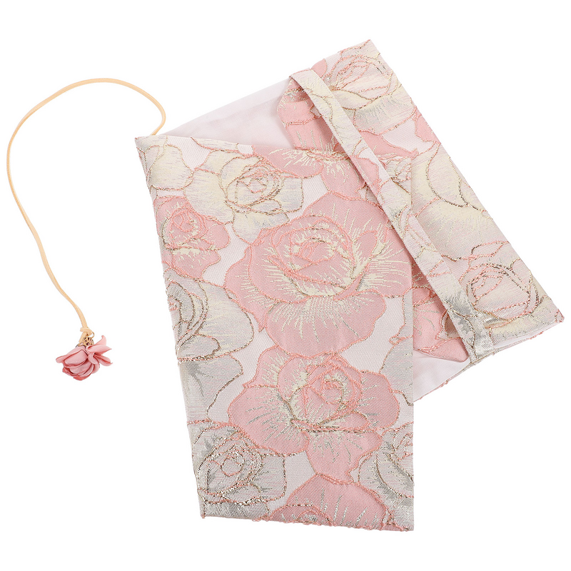 A5 tecido macio livro protetor capa com flor padrão, tampa do caderno ajustável