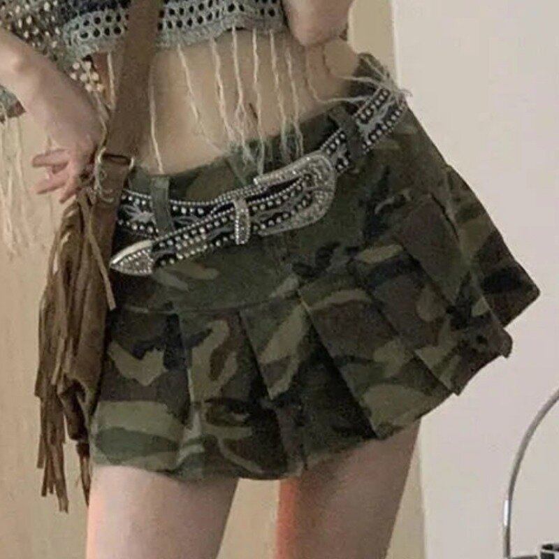 Minifaldas plisadas de cintura alta para mujer, ropa de calle de moda coreana, diseño Retro que combina con todo, Sexy, acogedor, Verano