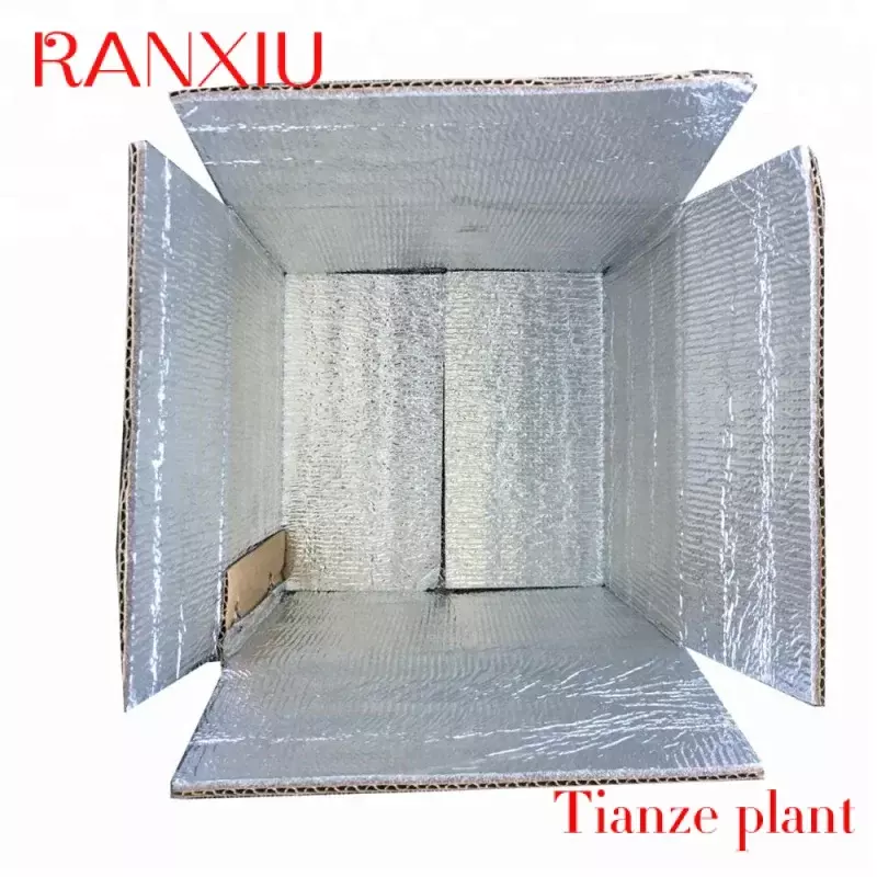Niestandardowa izolowana piankowa falista folia aluminiowa skrzynka transportowa opakowanie na izolacja termiczna na zimno