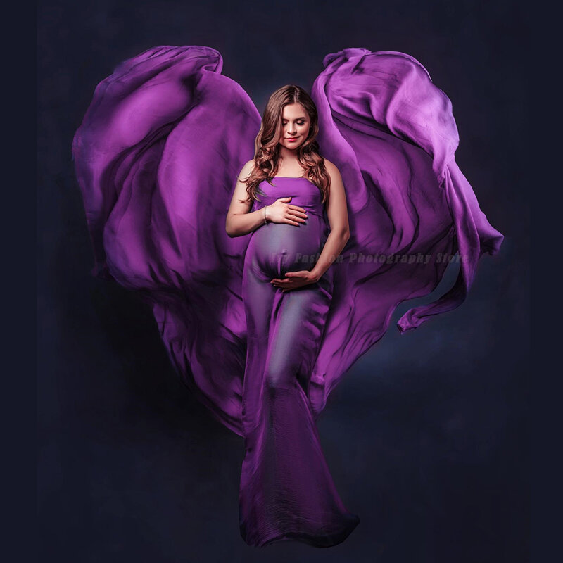 Tela de gasa para mujeres embarazadas, accesorios de fotografía de maternidad, superposiciones de tela fluida, modelado fotográfico