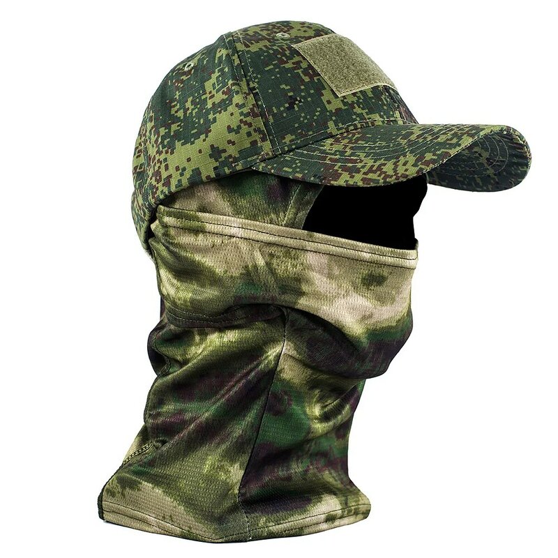 Sombrero de béisbol con máscara de camuflaje táctico, gorros militares, Skullies, gorra de punto Unisex, gorra elástica para exteriores, Hip Hop