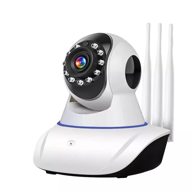 Câmera de Vigilância Infravermelha, Câmera IP WiFi, Rotação 360 °, 3 Antenas, Proteção De Segurança, 1080p
