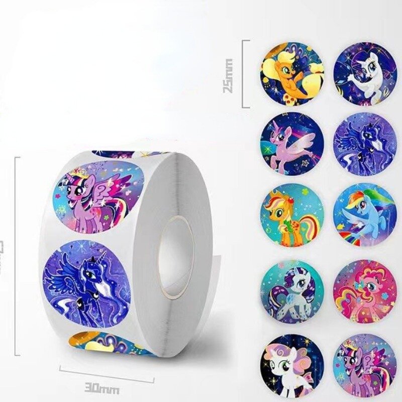 500 pezzi/rotolo adesivi per Pony piccoli Ins Style custodie per telefoni carine bagagli valigia borsa adesivi impermeabili adesivi per cartoni animati per bambini