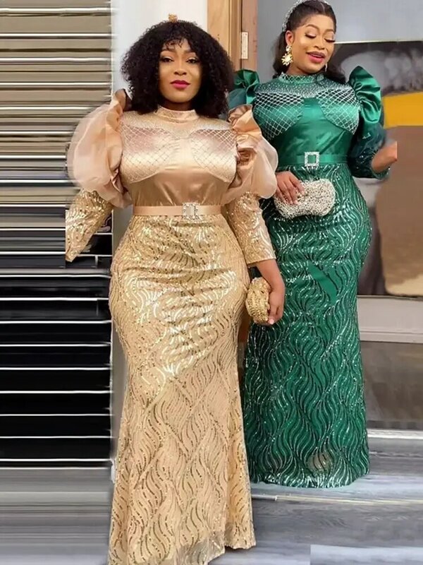 Женское длинное платье в африканском стиле, новая модель 2024