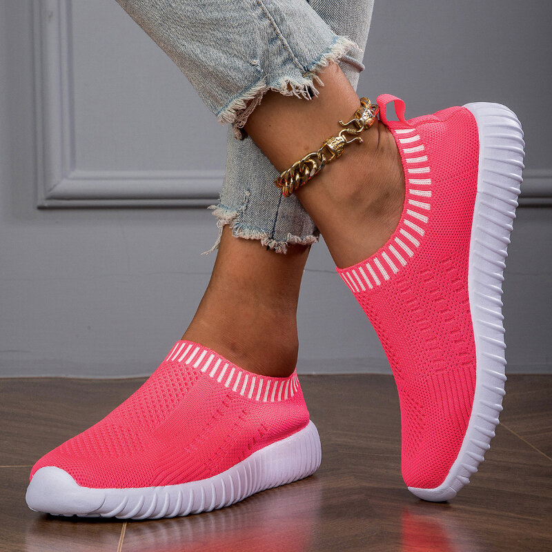 Women's Sneakers Summer Trend Breathable Hiking Soft Sole Casual Vulcanized Outdoor Comfortable Mesh Women's Single Shoes 2024