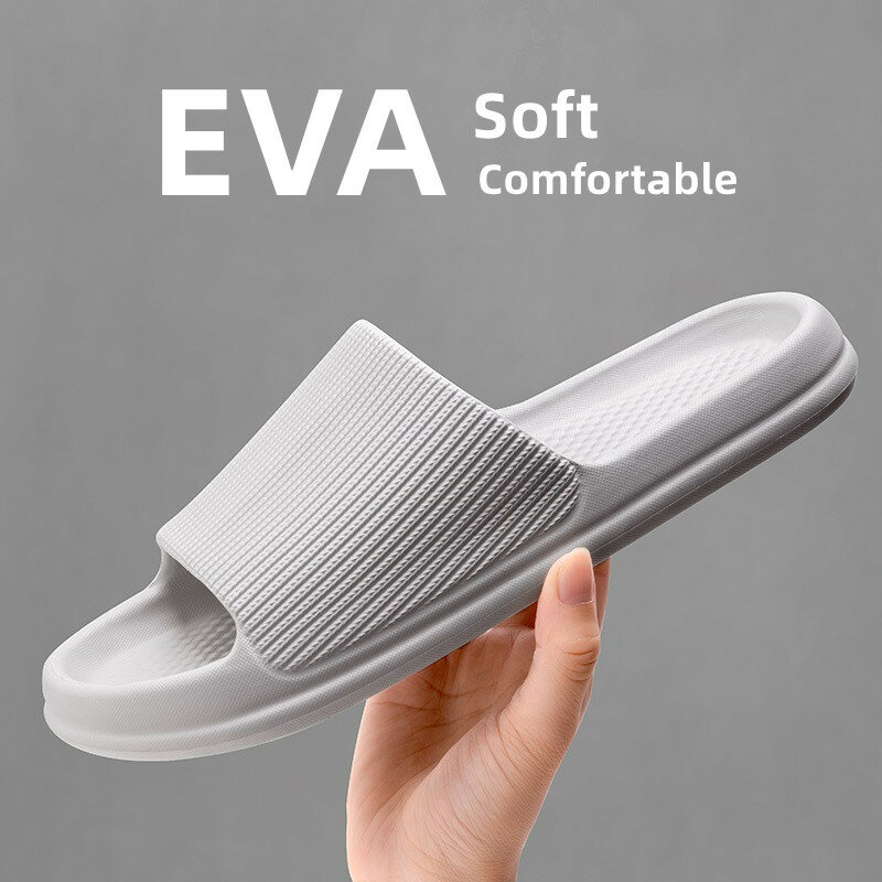Big Size 47 48 Men Slippers Light EVA Soft Sole Comfort Casual Shoes Home Bathroom Anti-Slip Flip-Flops Summer Beach Sandals