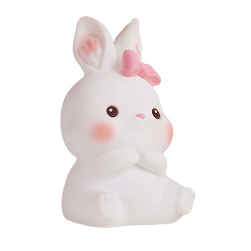 귀여운 토끼 실리콘 야간 조명, 소년 소녀용 충전식 팻 라이트