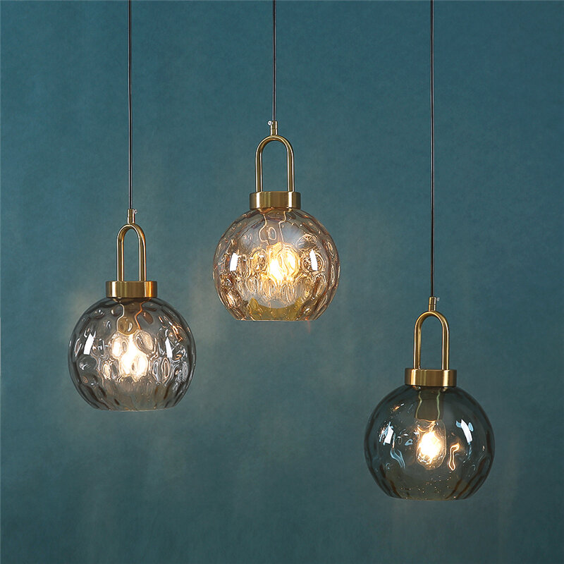 Modern Chandelier Ceiling pendant lamp Glass Ball LED Pendant Lights Bedroom Dining Room Decor Bedside Kitchen Fixturs Lustre