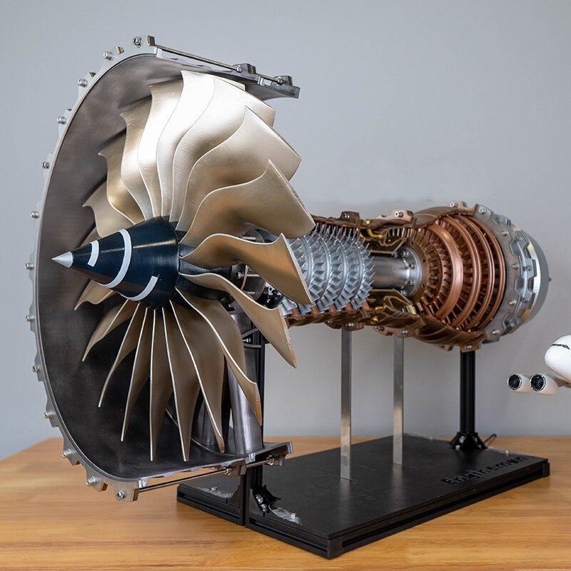 Large Long Turbofan Engine Model, Fighter Engine, Edição Limitada, Personalizado, 80cm