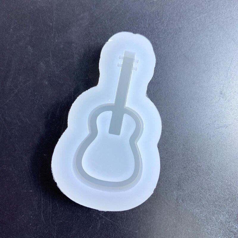 R3MC Silicone Resin Mold Guitar Epoxy Casting Mold for DIY Pendant Jewelry Making