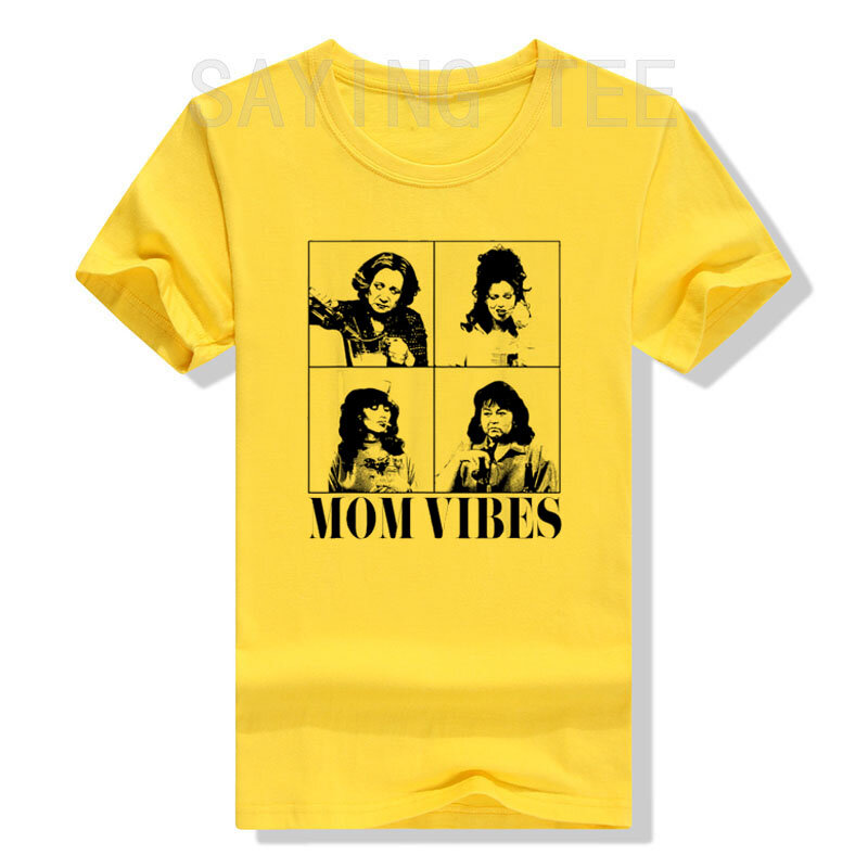 90’s Mom Vibes Vintage Funny Cool Mom Trendy Mother's Day T-Shirt Retro Style Mama Mommy Novelty Wife Gift Women's Fashion Tees