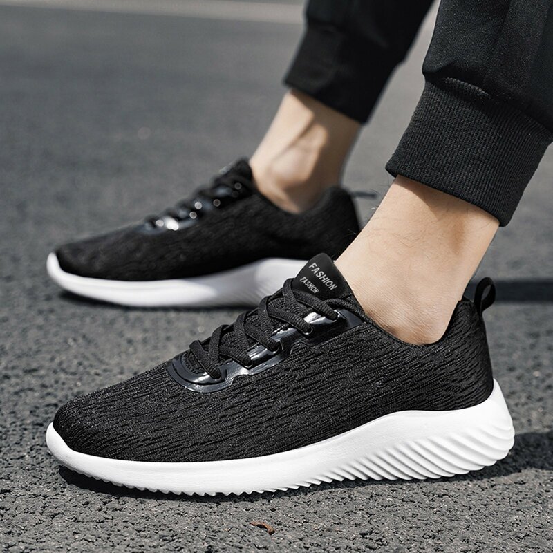 Men Sneakers Running Shoes High Quality Sport Shoes Classical Comfort Mesh Casual Solid Lace Up Men Fashion Tennis Shoes New