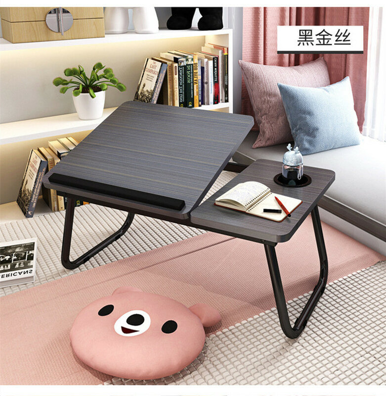 Bureau d'ordinateur portable pliable à hauteur réglable, Mini Table de chambre à coucher, assise sur le sol, pour dortoir