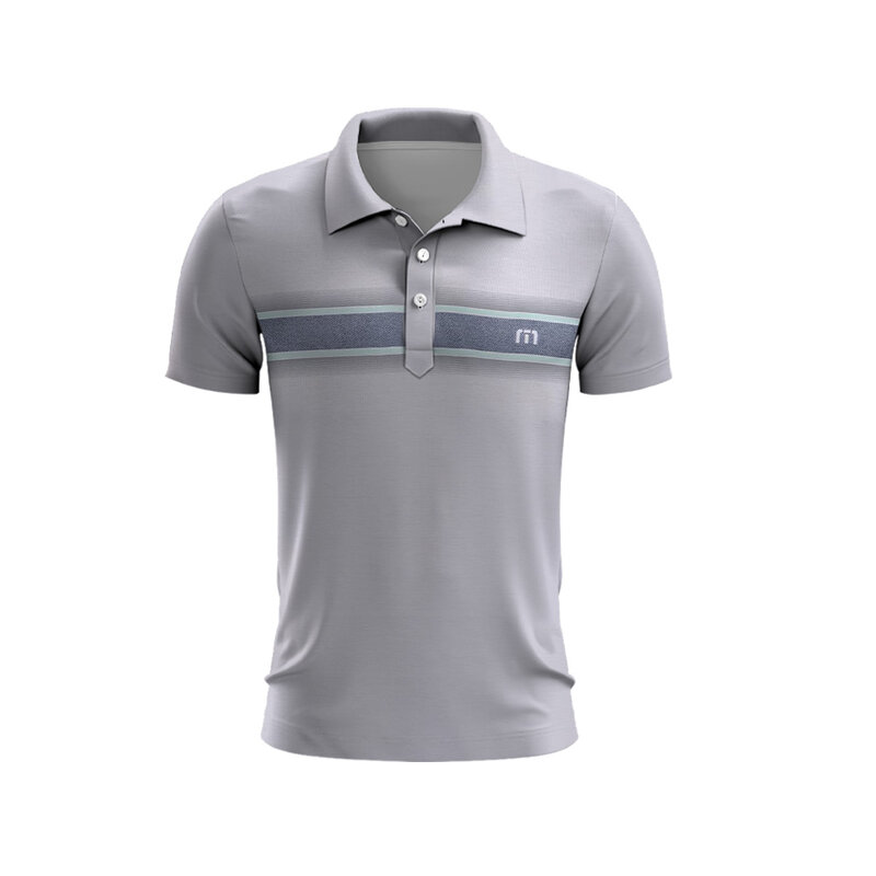 Herren Golf Polo Shirt drei Farbverlauf Design Herren Sommer Golf T-Shirt Top schnell trocknen Top Golf Club Button T-Shirt Polos hirt