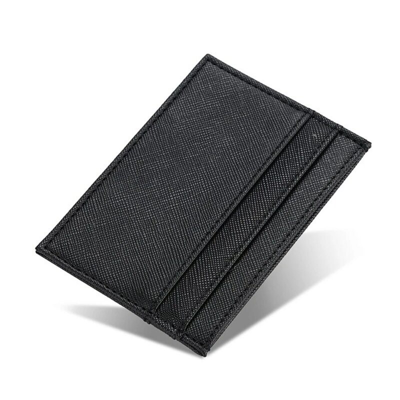Women Card Holder Wallet PU Leather Slim Thin Credit Card Case Pouch Fashion Mini Purse Solid Color Coin Pocket Money Bag