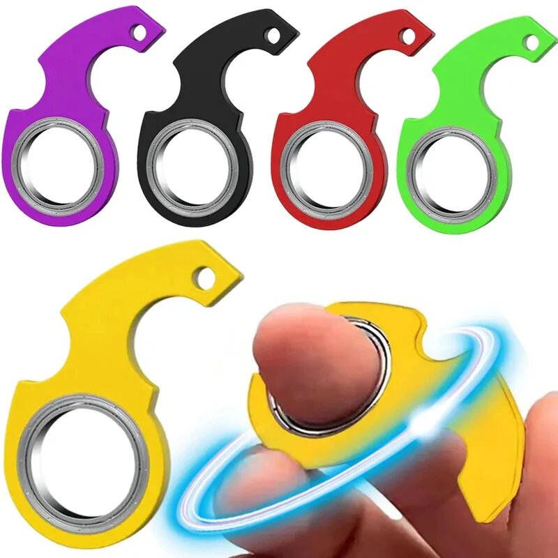 Portachiavi creativo Fidget Spinner giocattoli Antistress rotazione della punta delle dita portachiavi fresco alleviare la noia ansia giocattoli per adulti bambini