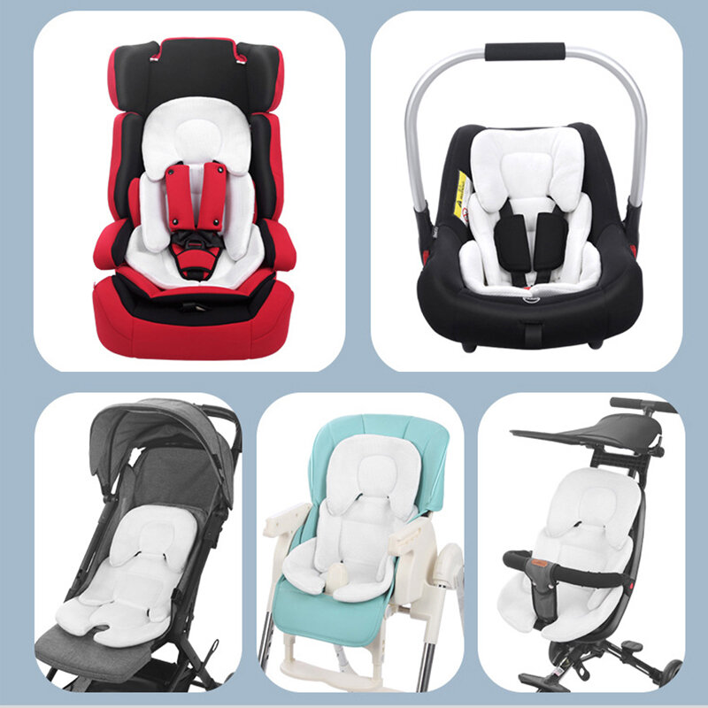 Poduszka do wózka dla dziecka fotelik samochodowy dla niemowląt wkładka do wózka cztery pory roku ogólna siatka na materac termiczny oddychająca 2 strony dostępne