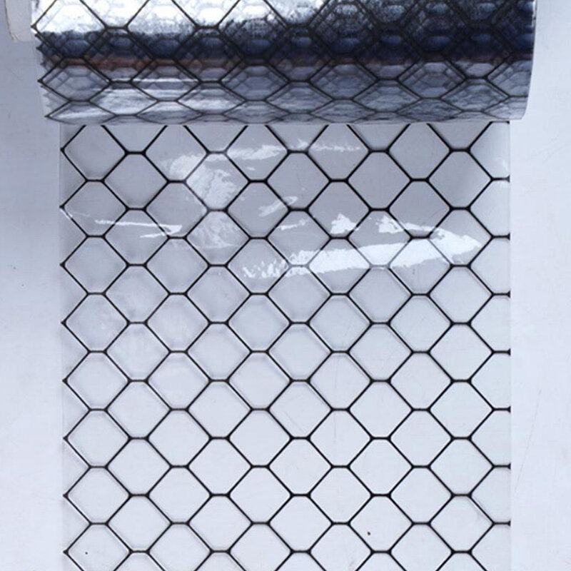 Rideau anti-poussière en PVC transparent, pour salle blanche, grille noire souple, ESD