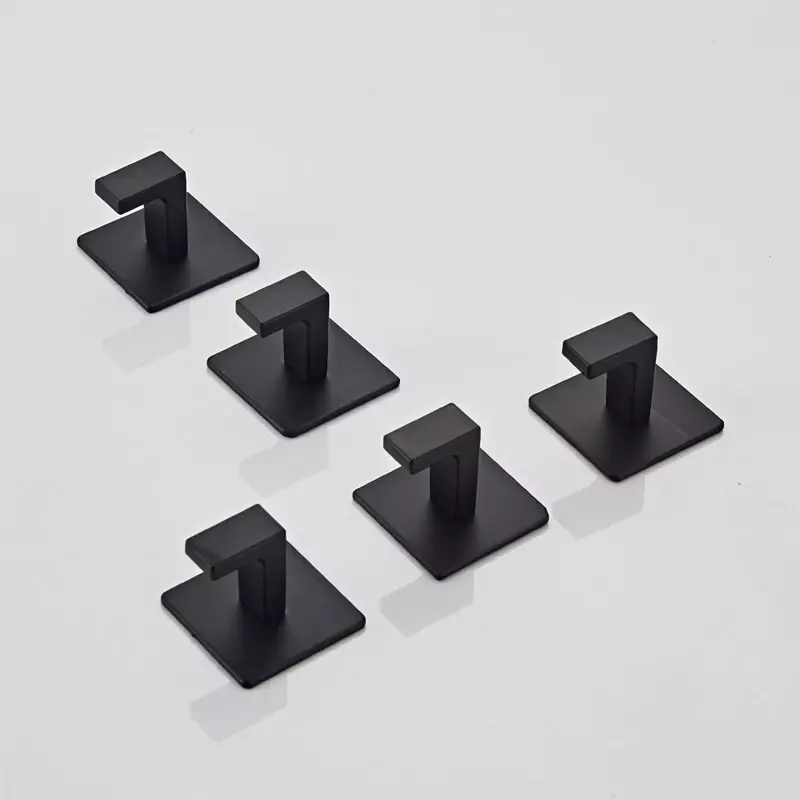 1/4 pezzi ganci da parete autoadesivi neri per chiavi appese appendiabiti porta appendiabiti appendiabiti portasciugamani accessori per il bagno