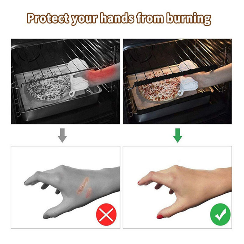 Copertura di protezione del bordo della cremagliera del forno resistente al calore filettata in Silicone forno a microonde Anti-Hot Bar accessori per la cottura della cucina