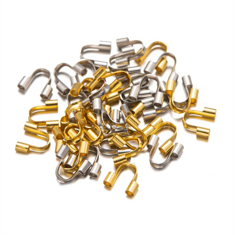 20Pcs Stainless Steel U Shape Clasps Protectors Guard Loops Connector For DIY Bracelets Necklace Jewelry Making Accessories