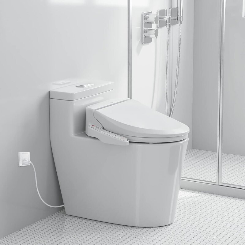 ZMJH ZMA102 Bidet Toilet Seat, Elongated Smart Unlimited Warm Water, Wash, Electronic Heated, Warm Air Dryer, Rear and Fr