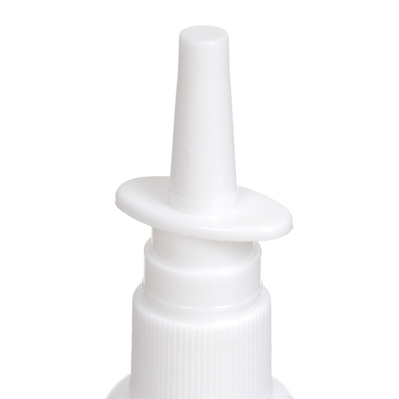 Garrafas plásticas vazias do pulverizador nasal, pulverizador da bomba, pulverizador do nariz da névoa, frasco recarregável, branco, 5 ml, 10 ml, 15 ml, 20 ml, 30 ml, 50ml, 1PC