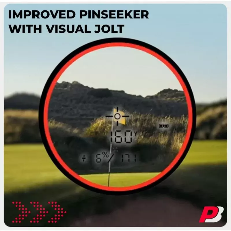 Paquete de telémetro de Golf Tour V6, PinSeeker con golpe Visual, montaje magnético de mordida, incluye Towe de microfibra PlayBetter