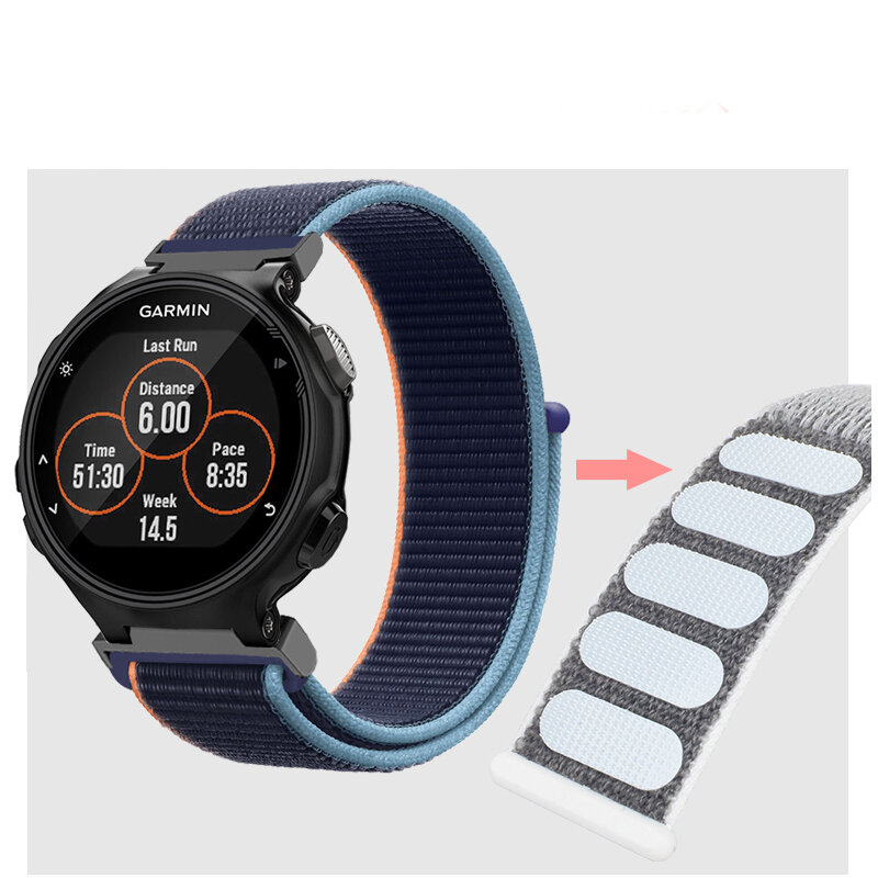 Nylon Loop Watchband For Garmin Forerunner 735XT Wristband Smartwatch Band For Forerunner 735 220 230 235 620 630 Bracelet Strap