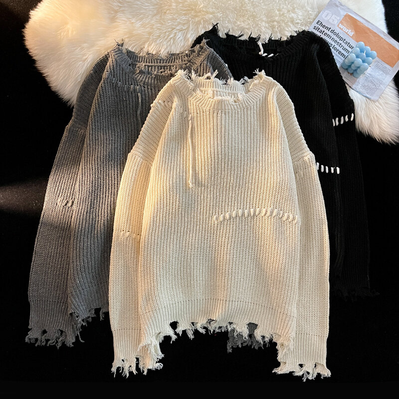 Suéter de punto de alta calidad para hombre, jersey de diseñador de invierno, moda de lujo, suéteres de mezcla de algodón cálido, Casual, nuevo, Otoño, 2023
