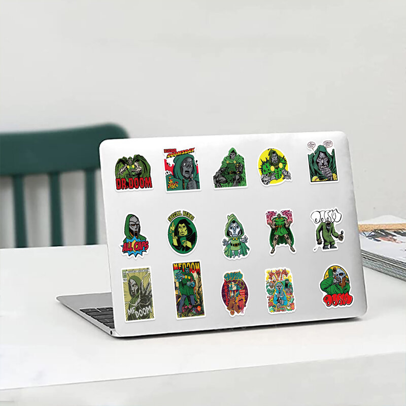 10/30/50 buah stiker RAPPER Mf Doom untuk Snowboard Laptop bagasi kulkas mobil Aksesori DIY stiker dekorasi rumah vinil