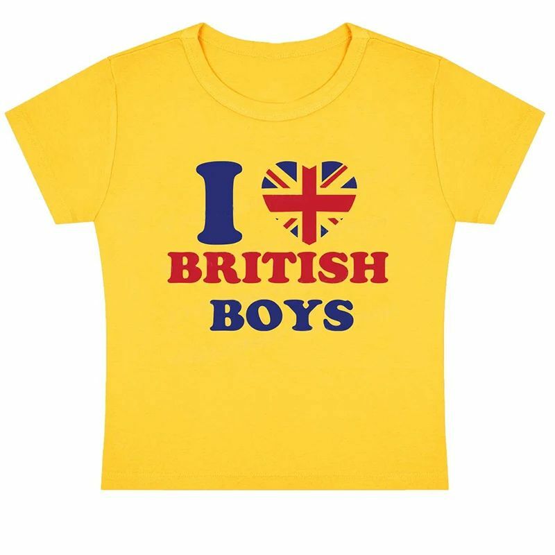 Y2K Топ, женская модная Эстетическая куртка I love London Boys, детские футболки, модные уличные футболки