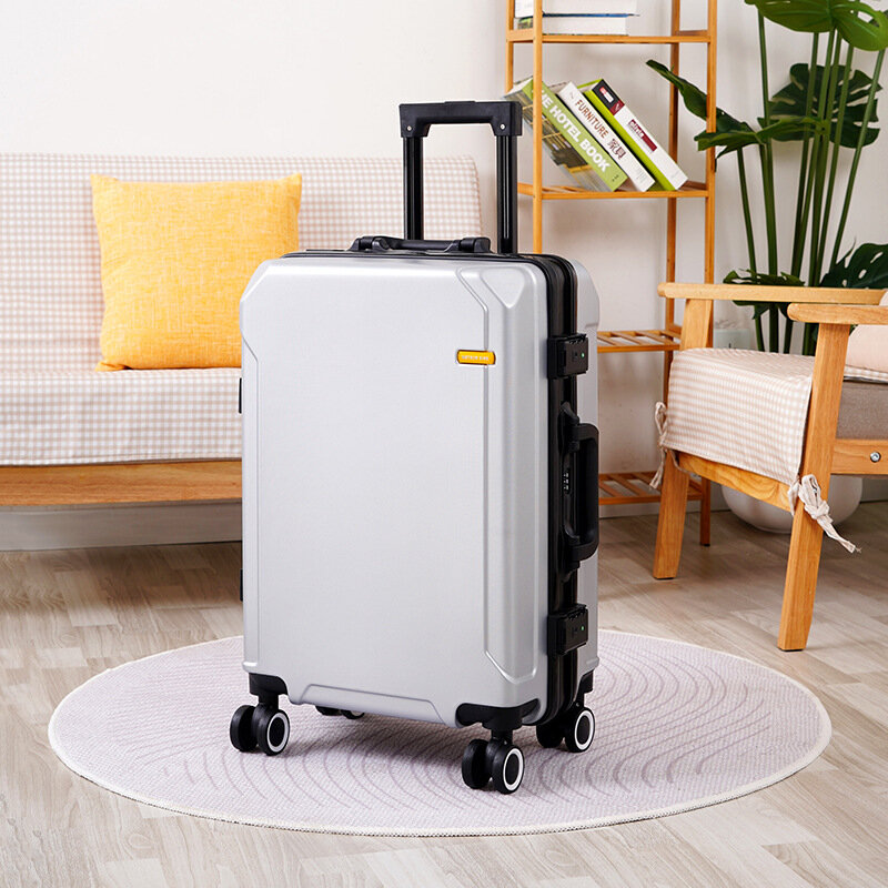 Compartiment à bagages avec roues universelles silencieuses pour hommes, cadre en aluminium de grande capacité, valise à bagages avec mot de passe, robuste et durable, nouveau