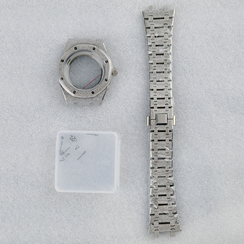 New Releases 41mm NH35 Case Sapphire Bracelet Men's Watch Parts For Royal oak Seiko nh34 nh36 nh35 nh38 Movement 31.8mm Dial