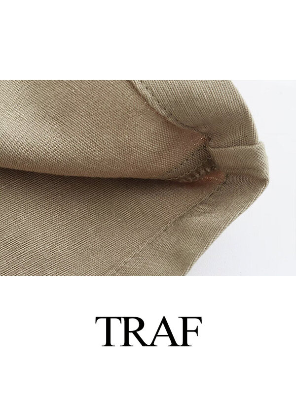 TRAF-تنورات أنيقة نسائية بطول الكاحل بسحاب عالي الخصر ، تنورات ببوق أحادي اللون ، موضة الشوارع الراقية للإناث ، جديد ، الصيف ،