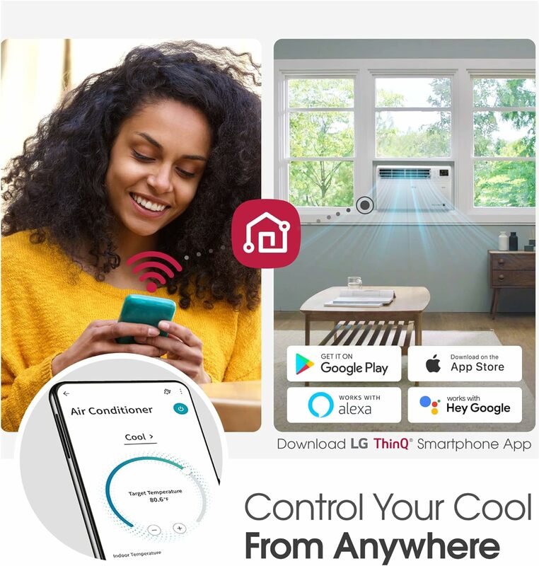 Airconditioners [2023 Nieuwe] Dual Inverter Remote Wifi Enabled App Ultra-Stille Wasbare Filter Koelt 450 Sq.Ft Ac Unit Air
