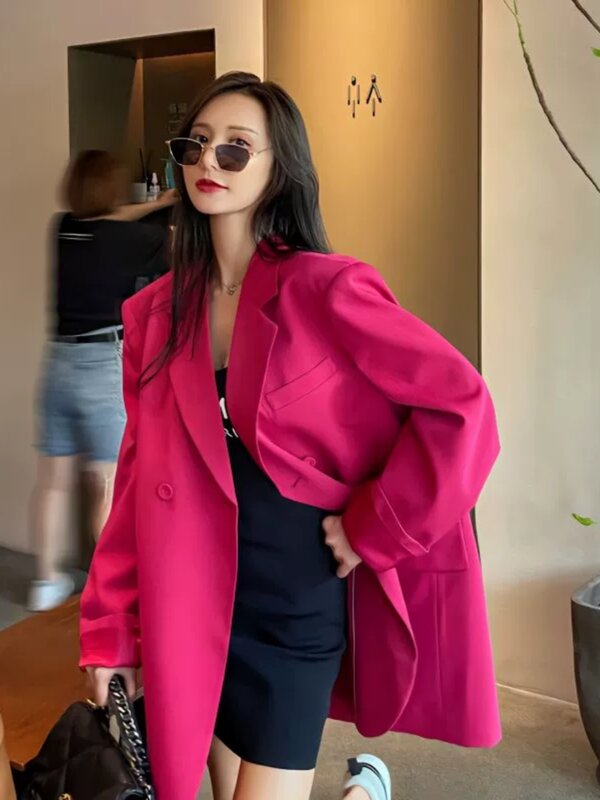 Unxx schicker All-Match-Blazer für modische Damen, neues, entspanntes Designer-Nischen blazer oberteil im koreanischen Stil mit trend igem Flair