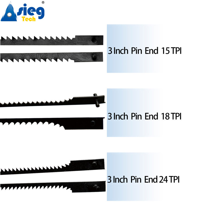 Scroll Saw Blades Pin End (15/18/24 TPI, 45pcs) 3 Inches Fit For Sears Craftsman Penn State Delta Ryobi Wen 3921 Dremel