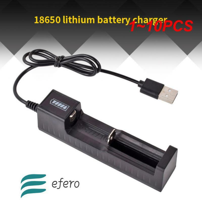 1 ~ 10 Stück 1 Steckplatz Lithium-Ladegerät Schnell ladung sicher LED Smart Batterie ladegerät praktische schwarze Lithium-Batterie