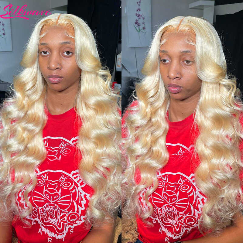 Perruque Lace Front Wig Body Wave brésilienne naturelle-Hd, blond 613, 13x6, perruque Glueles, en vente, pour femmes