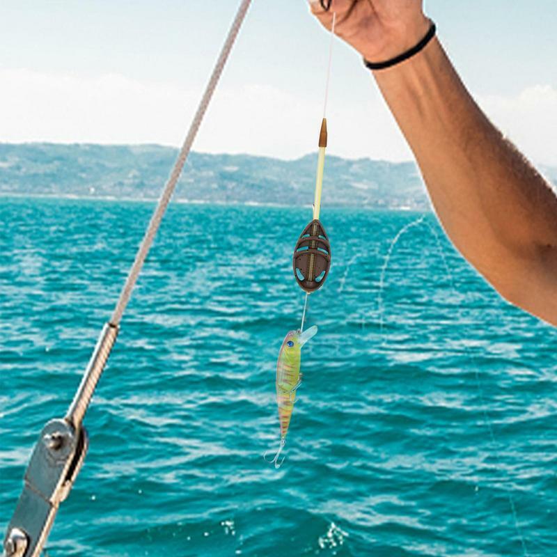 ผู้ถือเหยื่อสำหรับตกปลาชุดอุปกรณ์ตกปลาคาร์พแบบอินไลน์ทำจากโลหะสำหรับชาวประมงใช้ซ้ำได้สำหรับ umpan pancing