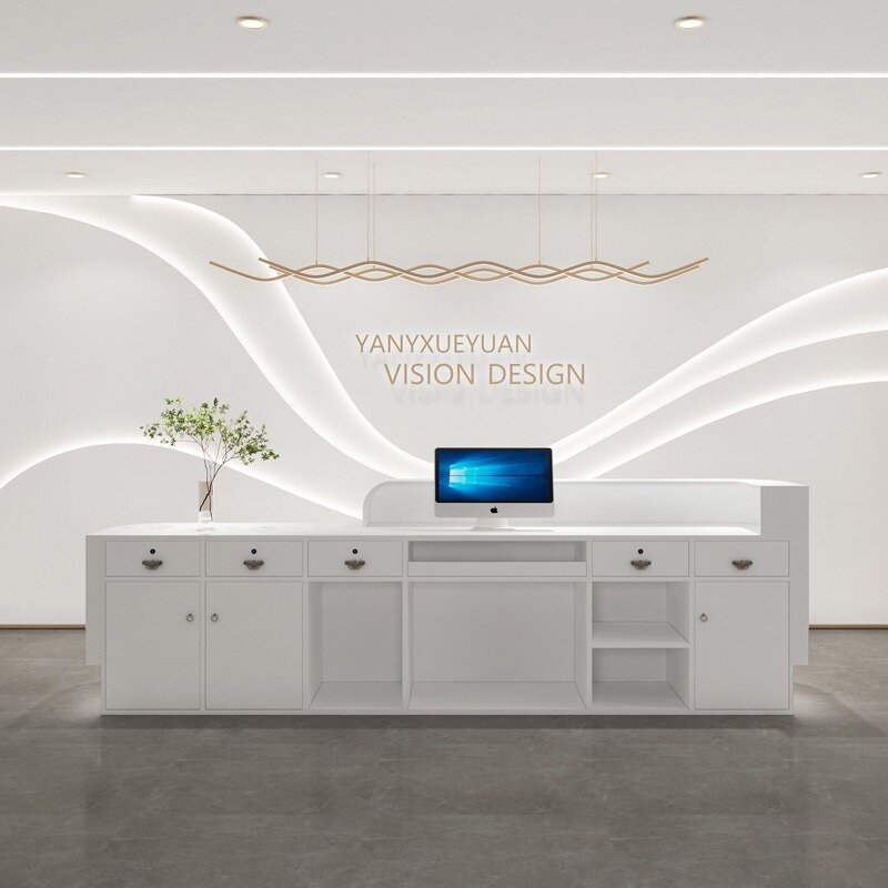 Simplicity Luxury Reception Desk Cashier Information Clothing Store Reception Modern Beautysalon Meubilair Theater Furniture