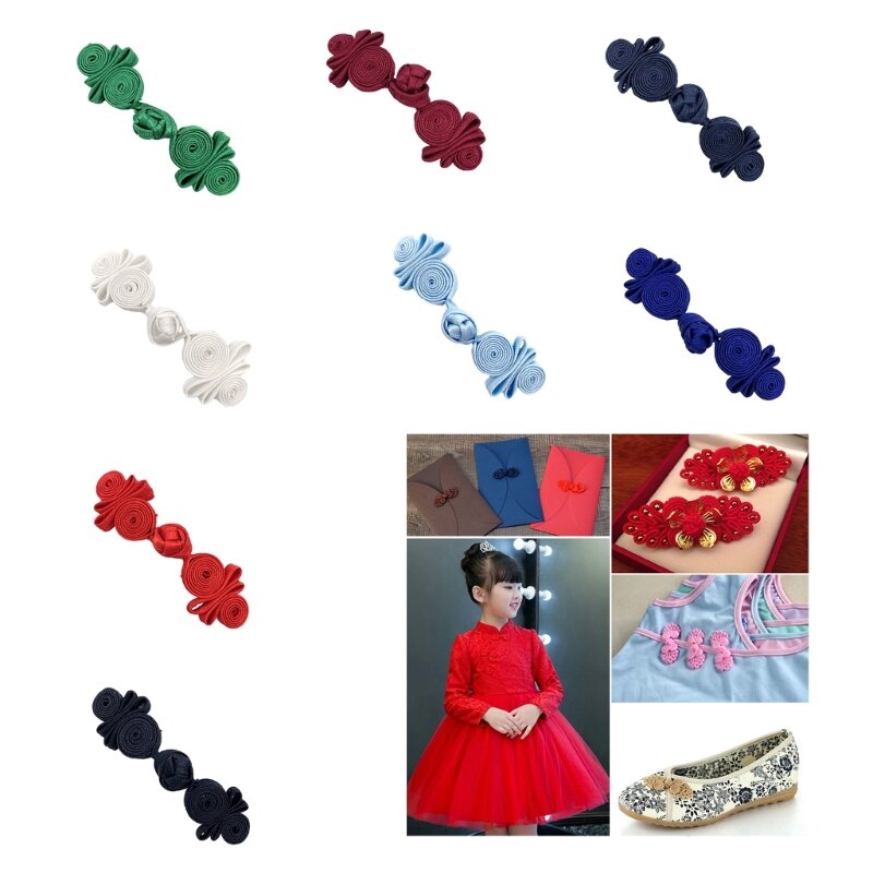 Botões nó formato cabaça chinesa, acessórios costura decorativos para roupas chinesas