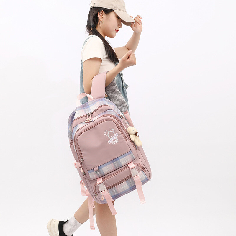 Nowy junior wysokiej uczniów szkół torby szkolne, o dużej pojemności plecaki i dla dziewczynek ultralekki redukcji obciążenia plecaki turystyczne